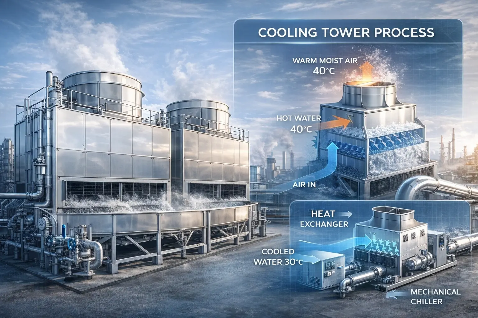 Cooling Towers: The Backbone of Efficient Heat Rejection in Industrial Facilities